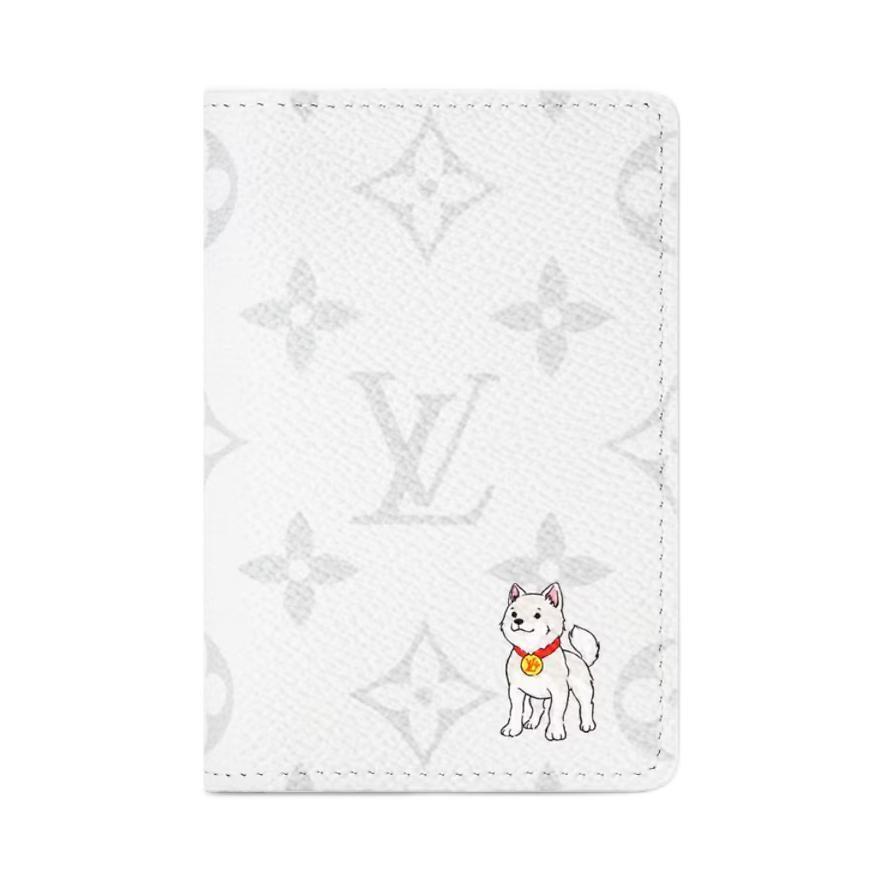 LOUIS VUITTON Monogram Coated Canvas Wallet Women's White M27081