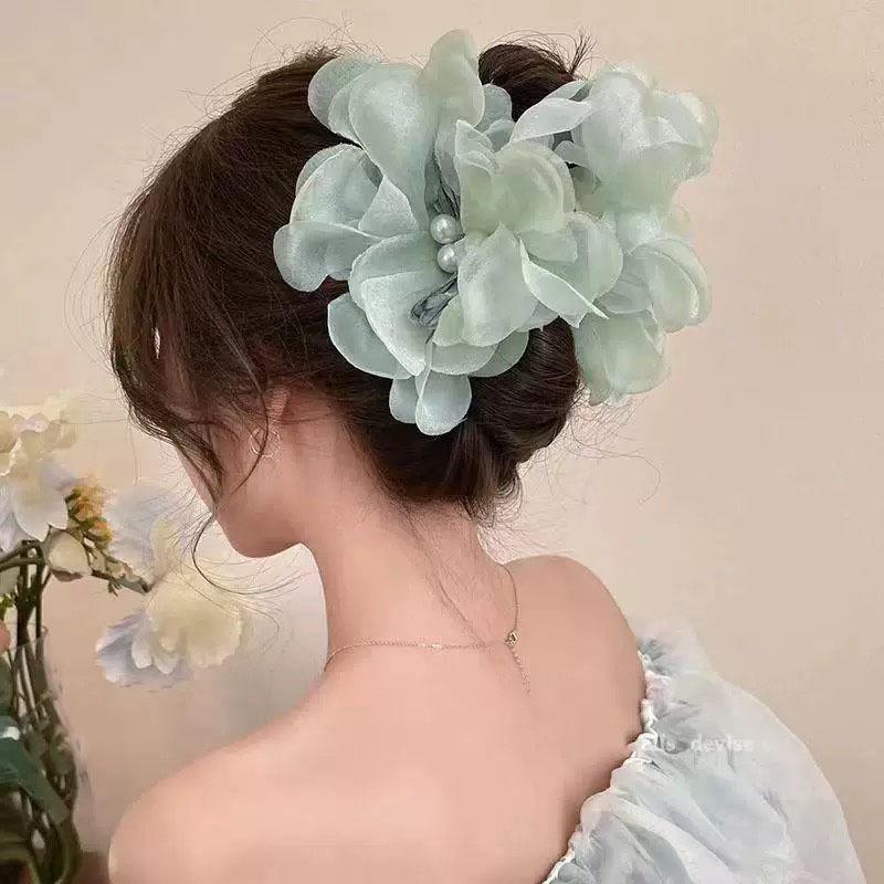 Korean Style Polka Dot Bow Shark Hair Clip - Elegant & Versatile