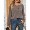 Versatile, Form-Fitting round-Neck T-shirt Long Sleeve Loose Round Neck Top Women