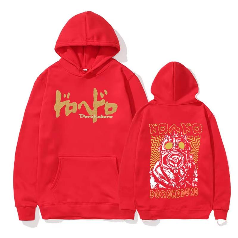 Dorohedoro Graphic Hoodie Unisex Casual Long Sleeve Sweatshirt Anime Fans Loose Streetwear Pullover Hoodie Men Women