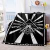 1PC  Freemason Poster Masonic Symbols  Soft Comfortable Throw Blanket Suitable All Seasons Great Gift Idea Home Office Travel