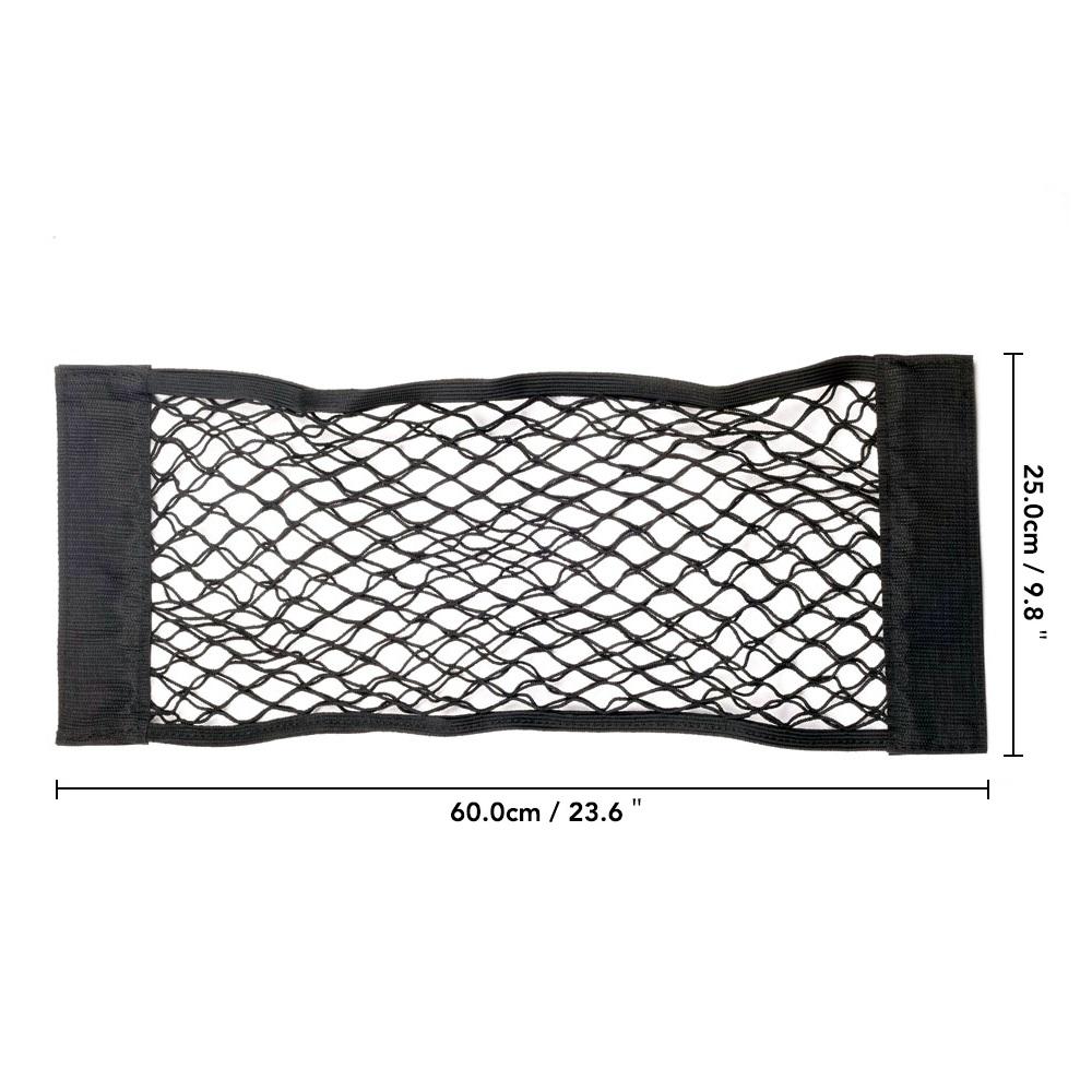 Car Trunk Storage Net Seat Elastic String Net Velcro Mesh Storage Bag Car Organizer Seat Back Bag