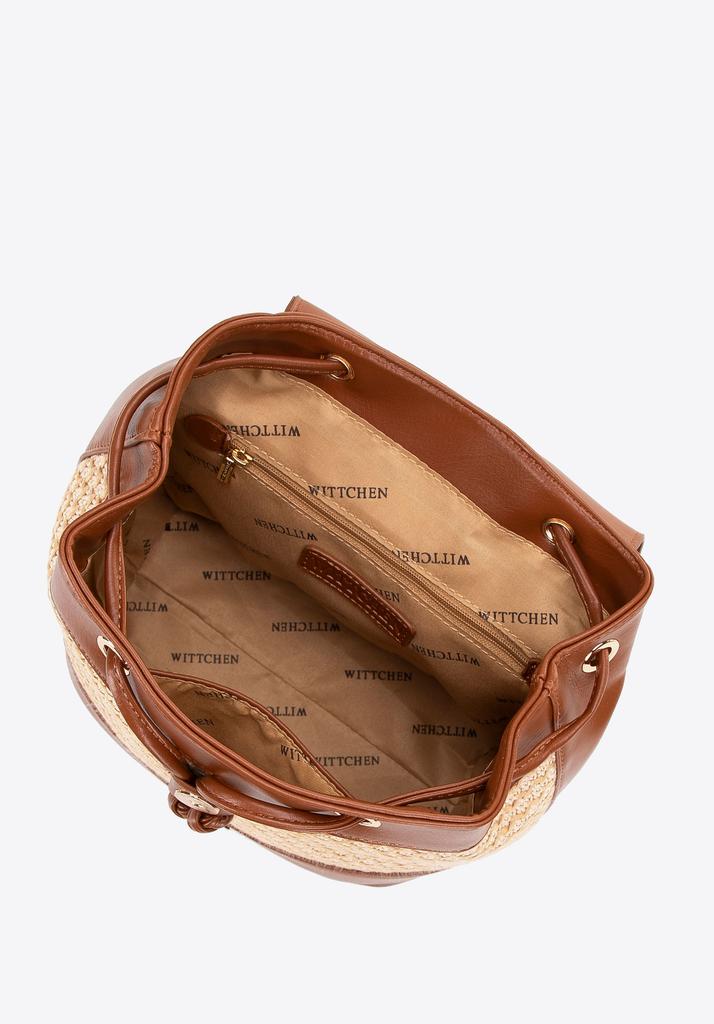 Wittchen Women's Woven Backpack Brown And Beige Brown And Beige Polyurethane