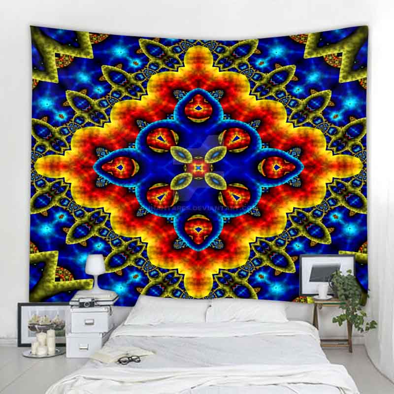 Indian mandala tapestry elephant wall hanging bohemian style decorative wall covering yoga mat aesthetics room decoration
