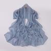 High Quality Chiffon Long Scarf With Heart Star Rhinestone Ethnic Headscarf