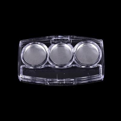 Makeup Eyeshadow Blusher 3 Hole Empty Case Palette Portable