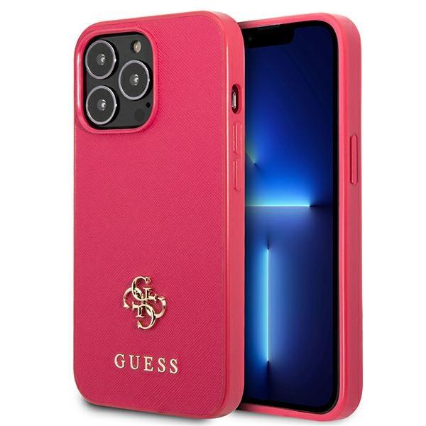 Guess Guhcp13Lps4Mf Iphone 13 Pro / 13 6,1 Różowy/Pink Hardcase Saffiano 4G Small Metal Logo
