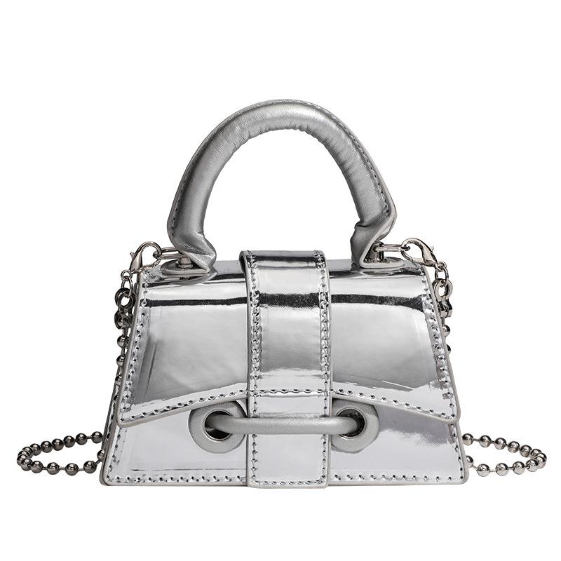 Vintage Women Silver Beading Chic Crossbody Bag Luxury Shoulder Clutch Bag Fashion Mini Coin Purse Cute Cosmetic Storage Handbag