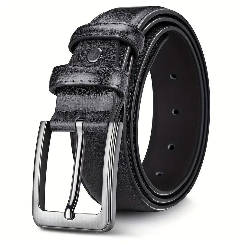 Men's Retro High-End Leather Pin Buckle Belt for Jeans