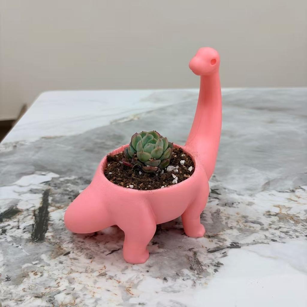 3D Rinted Dinosaur Storage Jar, Succulent Potted Plant Candy Decoration Storage Flowerpot