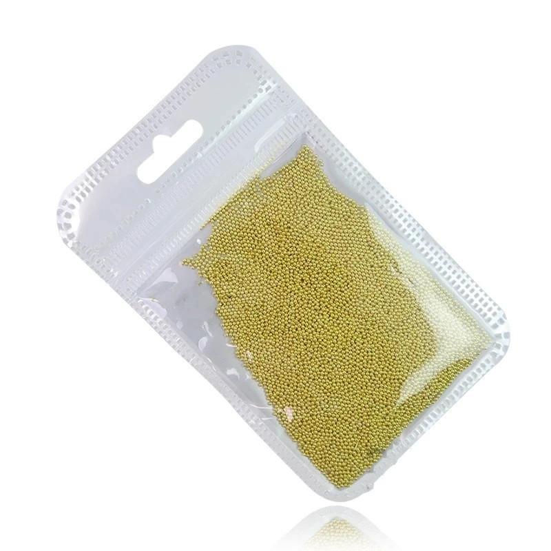 10g/bag Caviar Metal Beads Nail Charm Gold/Silver/Rose Gold Steel Ball Nail Stud 3D Micro Fairy Ball Diamonds Decor
