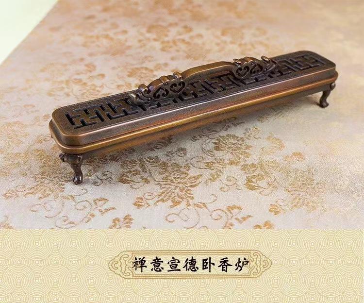 Antique Alloy Box For Home Indoor Use Copper Holder Suzhou Craft Incense Burner Creative Ornament