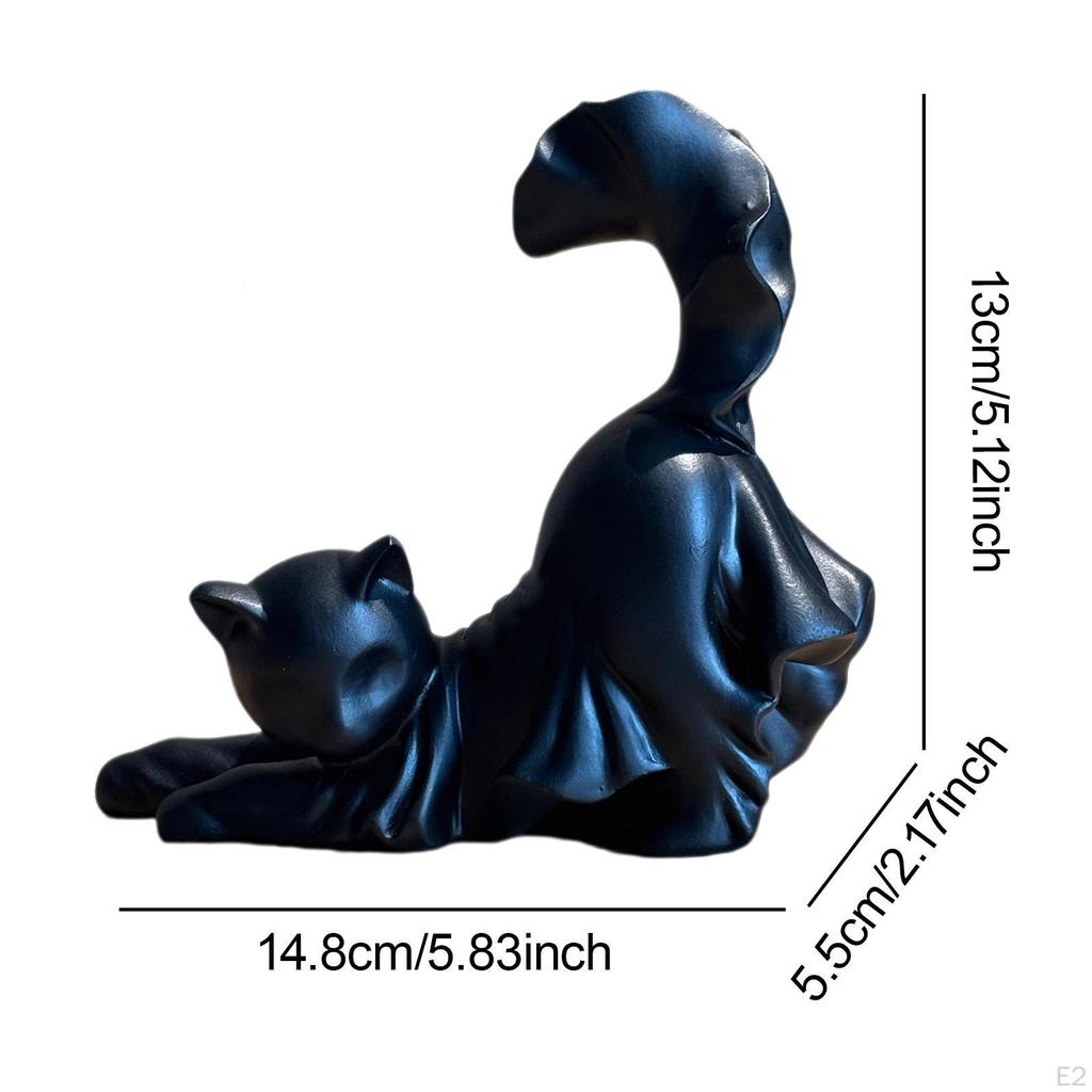 Halloween Cat Statue Animal Sculpture Adorable Versatile Collection Ornament Figurine for