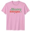 Merry Bright Christmas Holidays Retro Unisexs TShirt Unisexs Graphic Tee
