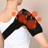 USB Heated Knee Massager Shoulder Brace with Vibration 3 Adjustable Heat Levels Black Support Strap Electric Massage