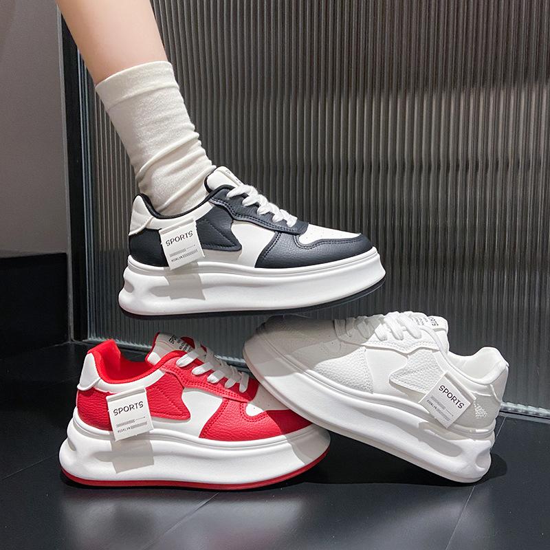 Spring little white shoes new is female students thick-soled heightening sports board shoes casual street shooting
