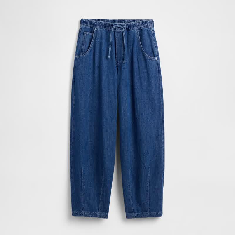 GAP Men's Loose Fit Drawstring Wide-Leg Jeans