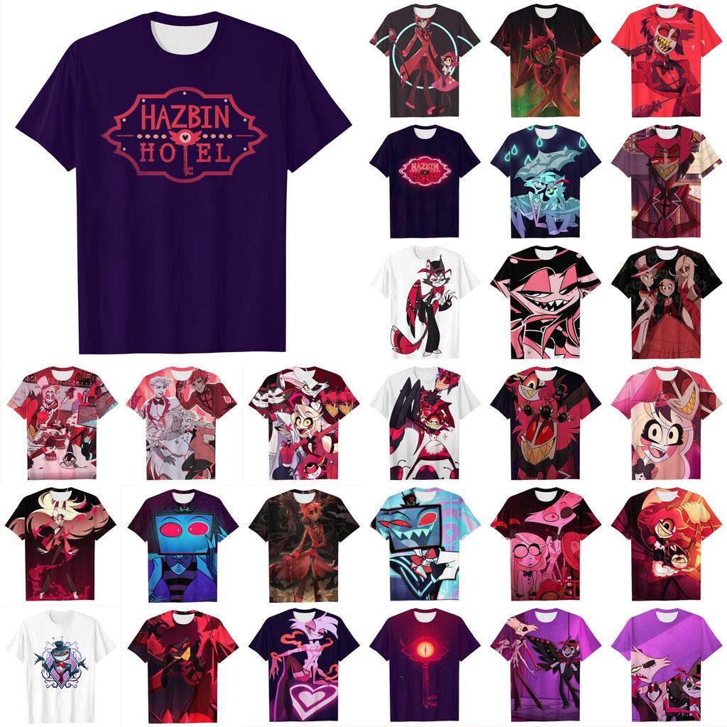 Damenmode, lässig, bedruckt, kurzärmelig, Rundhalspullover