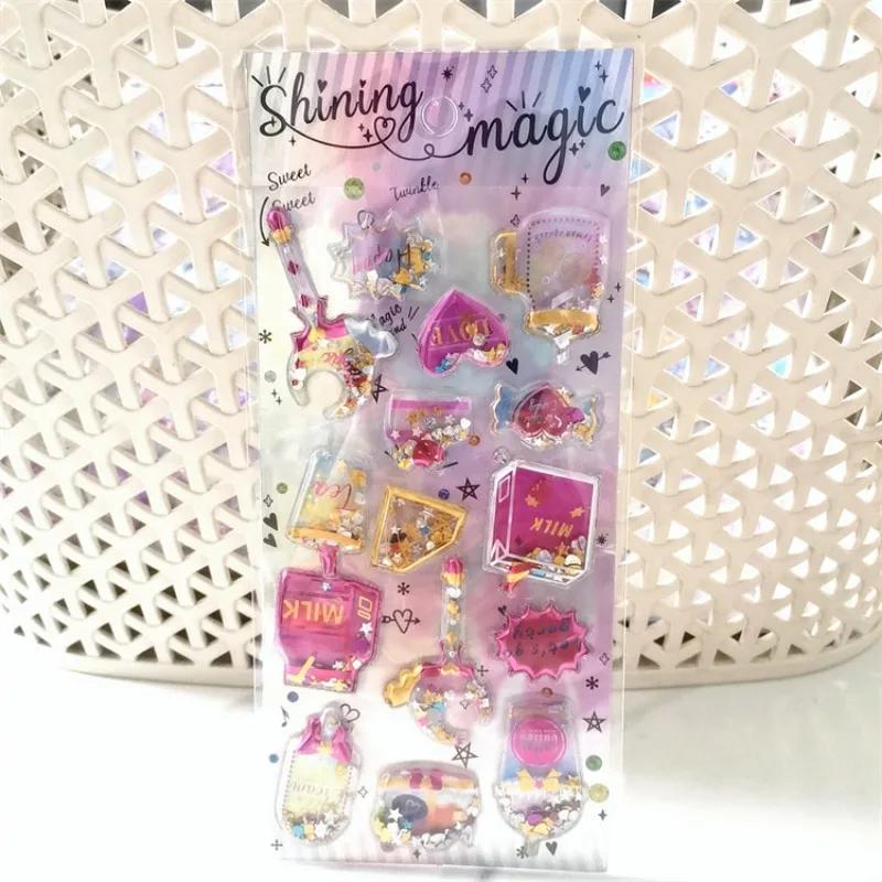 Cute Princess Series Scrapbook Journal Sticker 3D Stereo Castle Heart Style Stationery Sticker DIY Decor Notebook Sticker