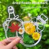 40/60Pcs Diy Handmade Transparent Dried Flower Bookmark Set Clear Bottle Shape Bookmarks For Collecting Dried Flowers Bookmarks