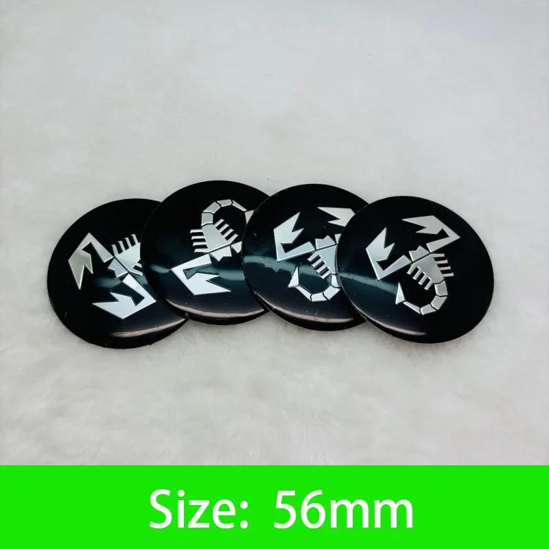 56-65mm Car Wheel Center Hub Cap Emblem Sticker Accessories For Fiat Abarth 500 Tipo FR Punto Ducato Stilo Palio Pondo Bravo