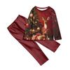 Family Casual Comfortable Long Sleeved Long Pants Christmas Printed Parent-child Set