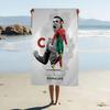 C-Cristiano R-Ronaldo CR-7 Asciugamano da Spiaggia in Microfibra Assorbente Asciugatura Rapida Morbido Yoga Nuoto Resort Arrampicata su Montagna Asciugamano