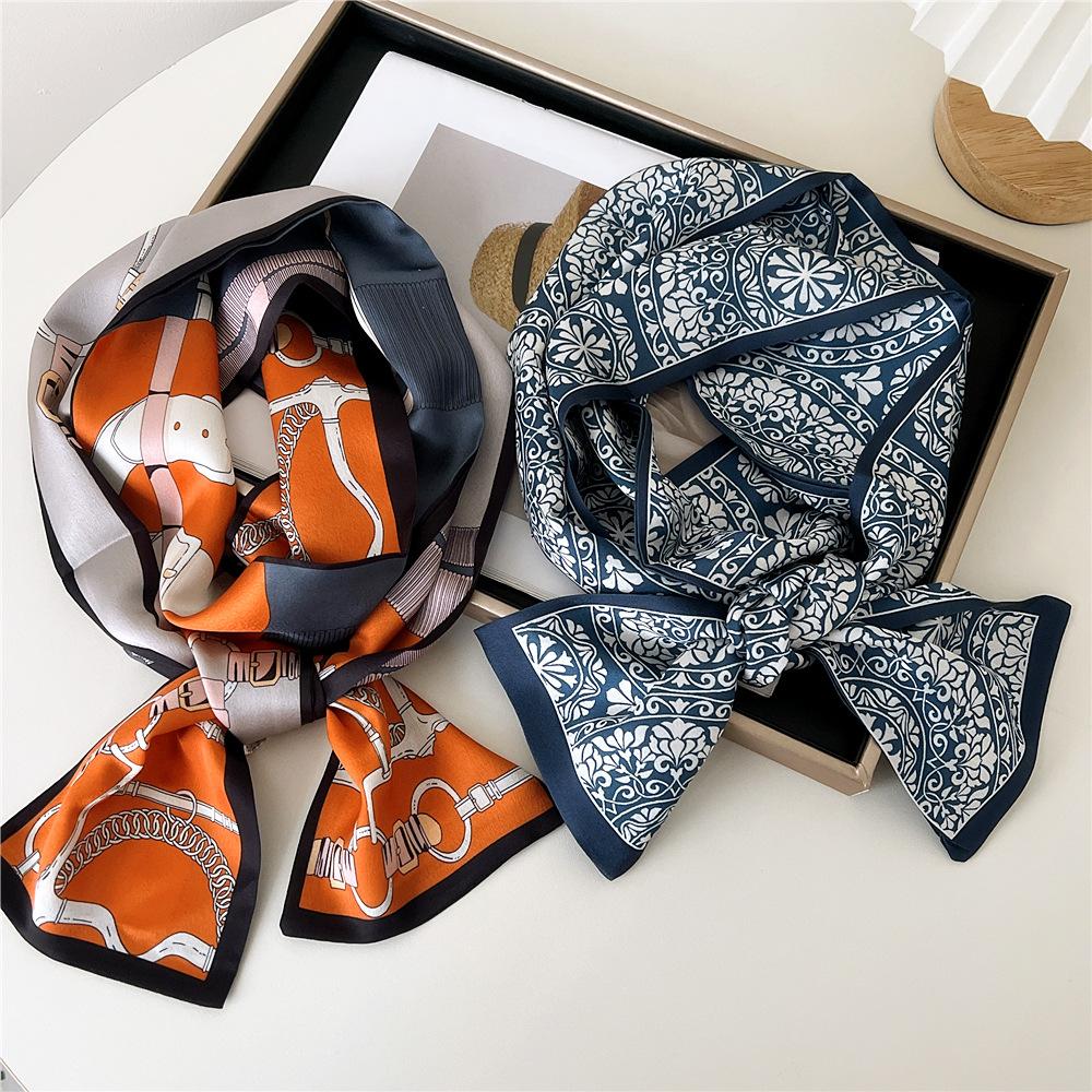 Pingjiao New Style Spring And Autumn Professional Decoration Versatile Small Silk Scarf Women'S Scarf Narrow Long Hair Strap Tie Bag Belt