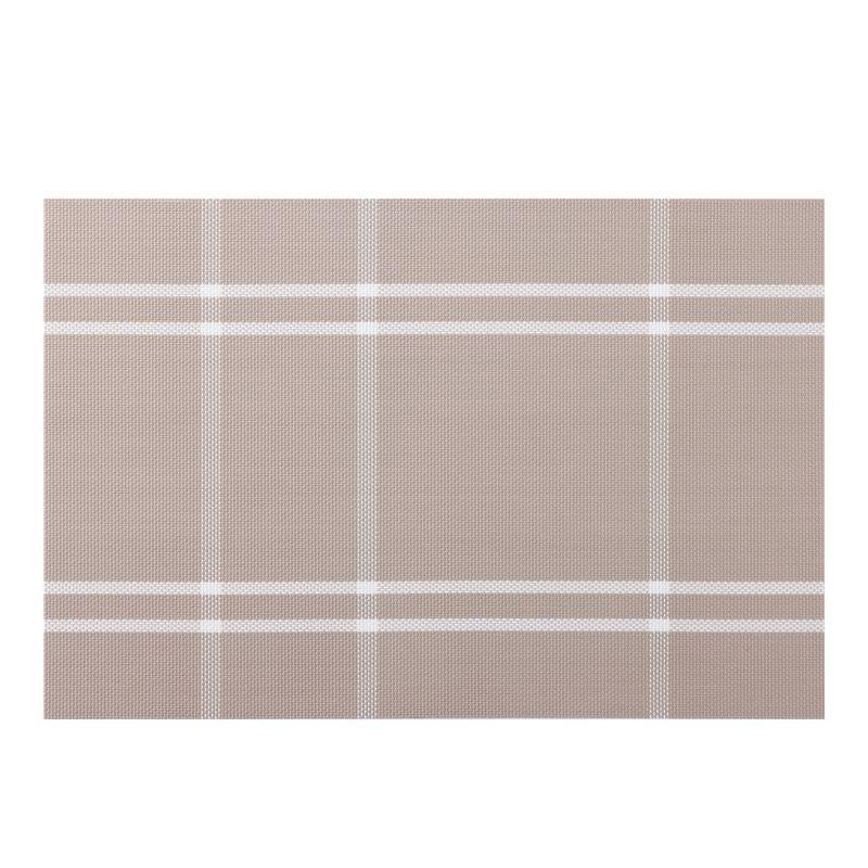 Light luxury plaid placemat, heat insulation and anti-scalding mat, home restaurant desktop non-slip bowl mat, durable, scratch-proof, beautiful