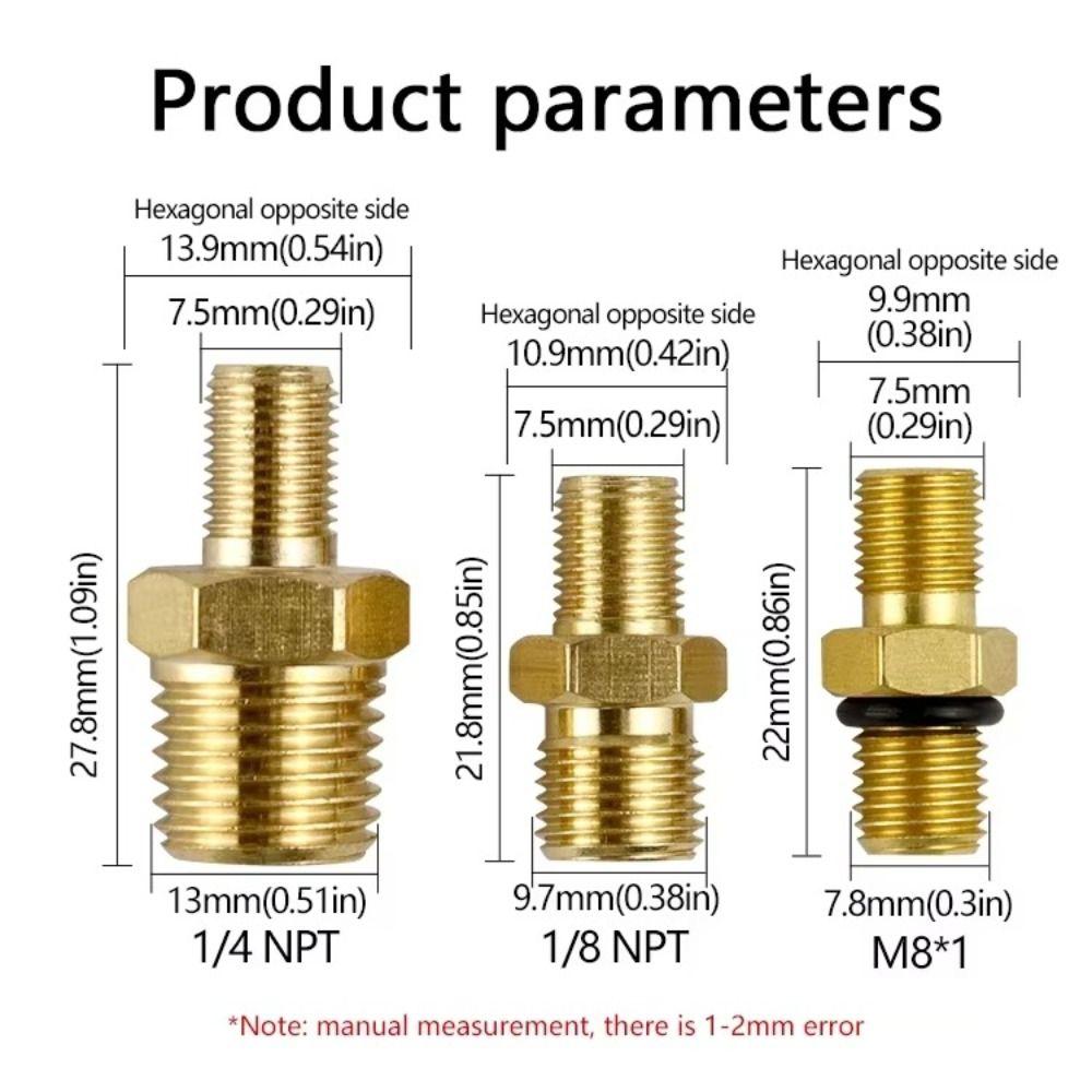 1/8 NPT 1/4 NPT M8x1 Tire Valve Stems With Cap Tank Air Valve Durable Pressure Valve