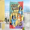 Bluey Personalized Text Beach Towel Quick-Dry Soft Microfiber For Beach Bathroom Outdoor Swimming Pool Camping Picnic Yoga Diving Vacation Accessories
