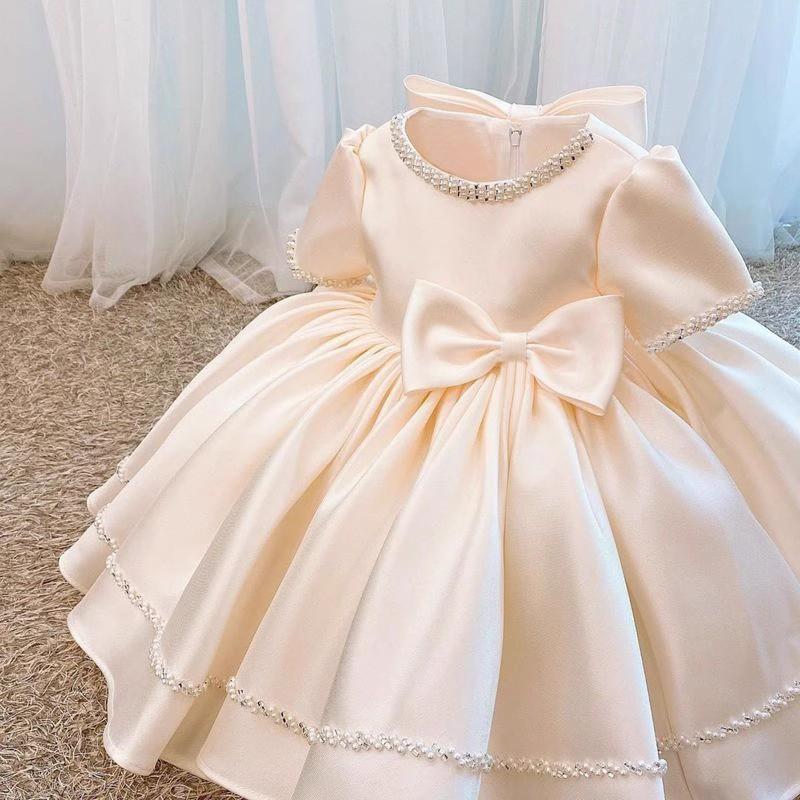Mädchen Prinzessinnenkleid Champagner Formelles Kleid Hochzeitsfeier Aufführung Kinder Anlass