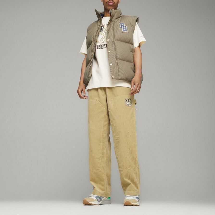 PUMA x RHUIGI Corduroy Drawstring Casual Long Pants FW23 Men Bottoms Sandy-Beige 620891-84
