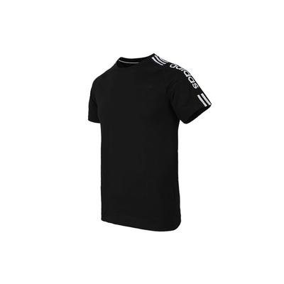 Neo Crew Neck Straight Cut T-Shirt Men Tops Black FP7475
