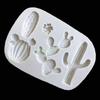 24TE Crystal Epoxy Resin Mold Plant Potted Cactus Casting Silicone Mould Handmade DIY Crafts Decorations Making Tools