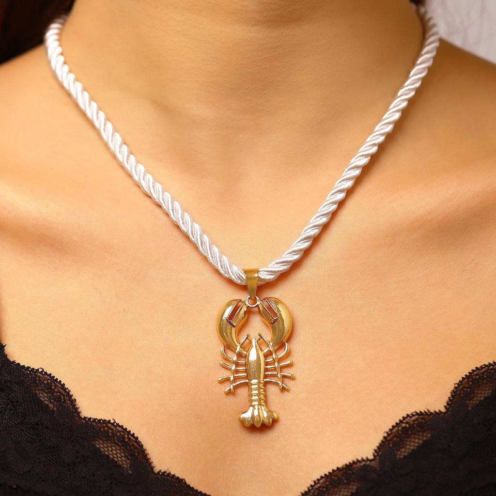 European & American Beach Resort Alloy Drip Oil Red Lobster & Blue Crab Earrings for Women