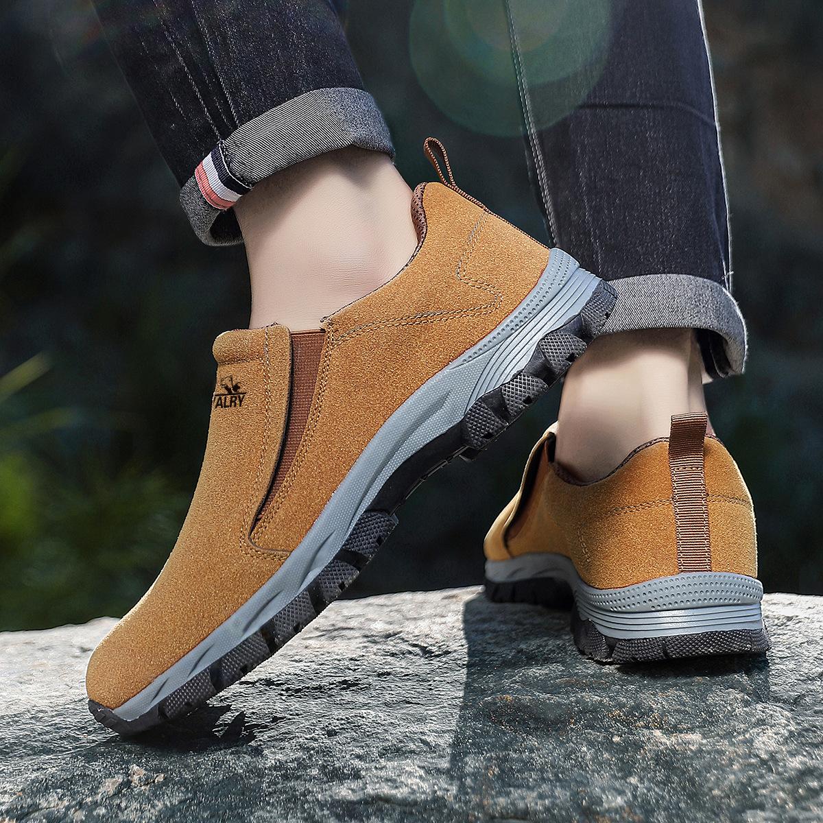 

Мужские походные ботинки большого размера, уличные, нескользящие и прочные, для легкого спортивного туризма 49 темно-коричневого