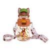 X&W For Zootopia Plastic Water Bottle Cartoon Judy Nick Double Drinking Cup Leak-proof Straw Cups Summer Cold Drink Sports Cups