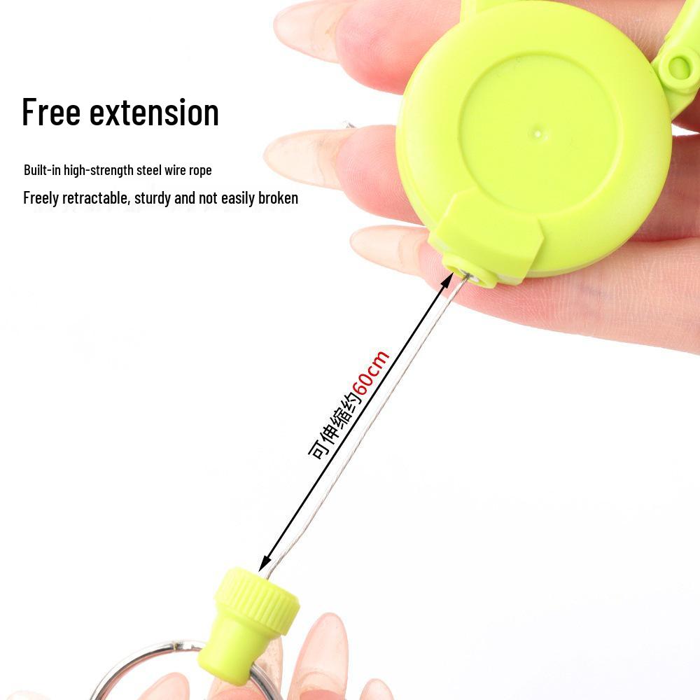 Einziehbarer Schlüsselanhänger mit elastischer Kordel, Verlustsichere Hochleistungs-Schnalle und Schlüsselanhänger mit verlängerter Leine.