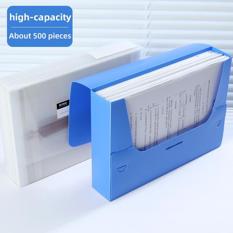 A4 Large Capacity foldable archive box Desktop Bookcase  File Storage Learning Office Data Folder Book Organizer