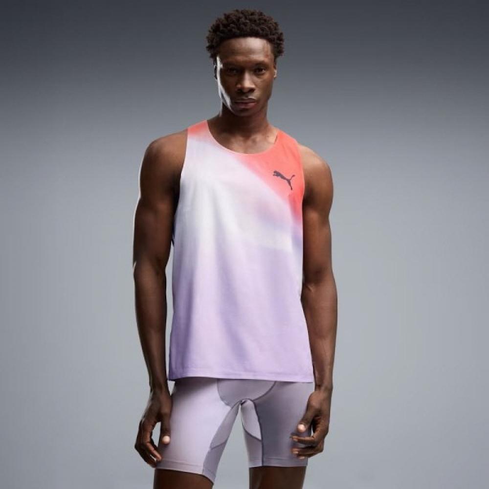 PuMa Mens Running Marathon Singlet M Lightspeed Singlet 35 Inky Depths/S(95)