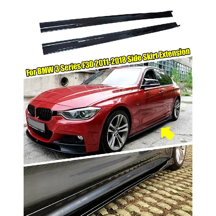 Universelle Auto-Seitenschweller-Verlängerungslippe Rocker Panel ABS Lackiert Hochglanz Schwarz 8 Stück Für BMW Zubehör E92 E90 E87 E91 F30 F10 G3