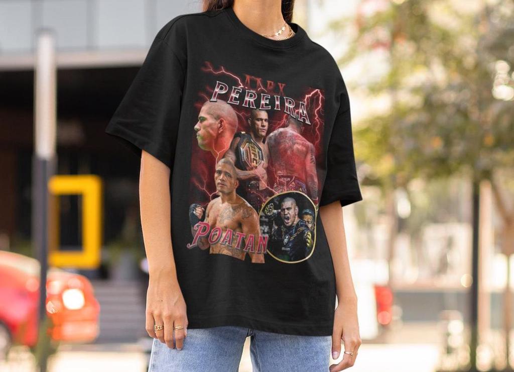 Alex Pereira 90er UFC Shirt Grafischer Stil Alex Pereira T-Shirt Kickboxen T-Shirt Vintage Oversized Sport T-Shirt Retro Boxer MMA Bootleg Geschenk MMA