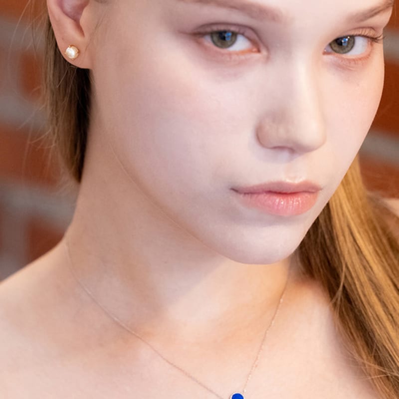 BE/GINS Roca Mini Round Lapis Lazuli Necklace