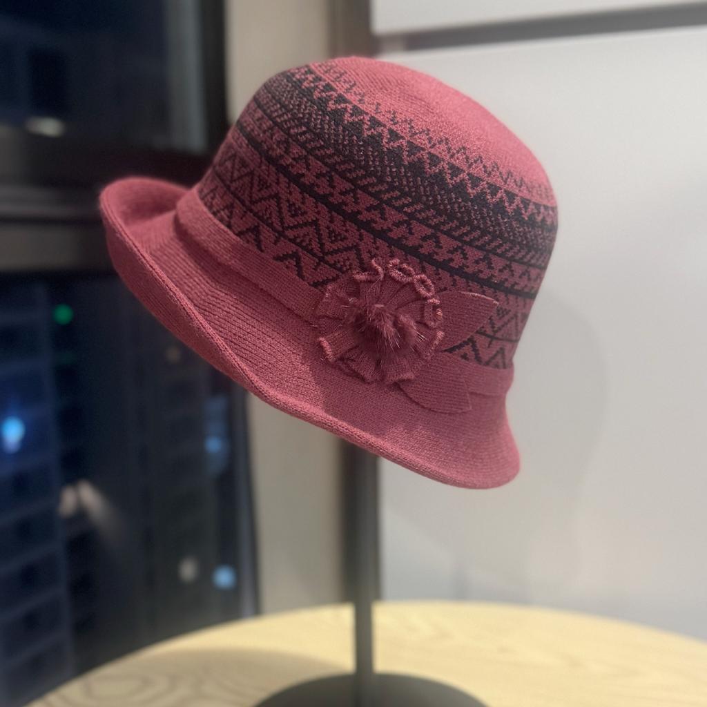 Hats for Middle Aged and Elderly Women and Mothers Fashionable Woolen Basin Hats for The Elderly Autumn and Winter Fisherman Hats