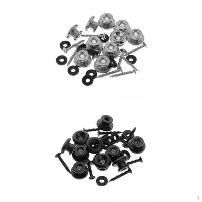 20x Guitar Strap Locks Locking Pegs with Washers Screws for Bass