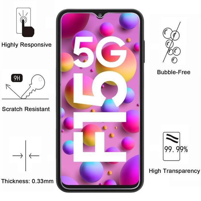 Härdat glas för Samsung Galaxy F15 5G [4-pack] Skärmskydd av glasfilm Phonillico
