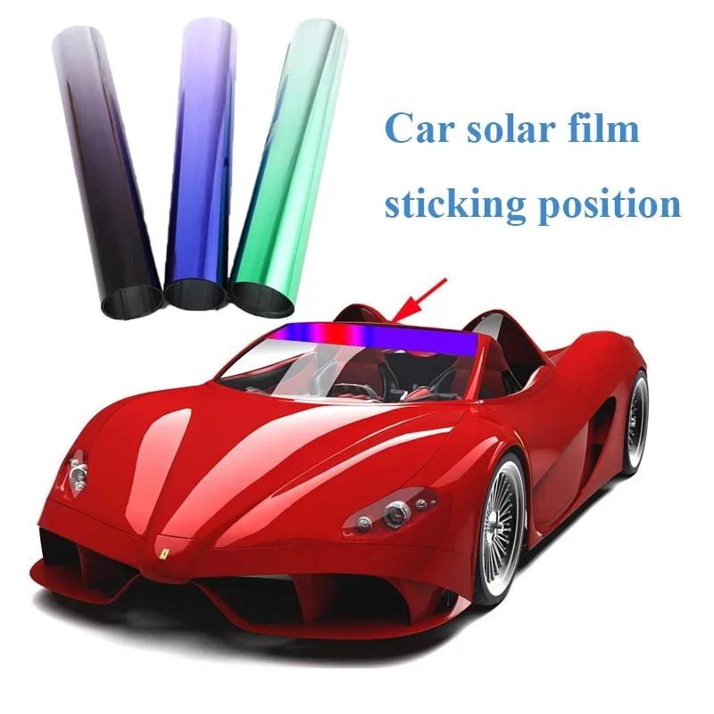 20X150cm Car Sun Shade Tint Film For Auto Front Windshield Vinyl Sun Protection Glass Sticker Heat Insulation Windows Films Tool