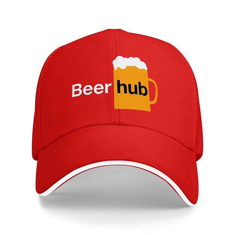 

Кепка бейсболка с логотипом Beer hub Черная с дизайном пивной кружки для взрослых Повседневная одежда и активный отдых Стиль StateUnisext Аксессуар Adjustable