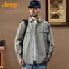 JEEP Men's Loose Fit Long Sleeve Casual Shirt
